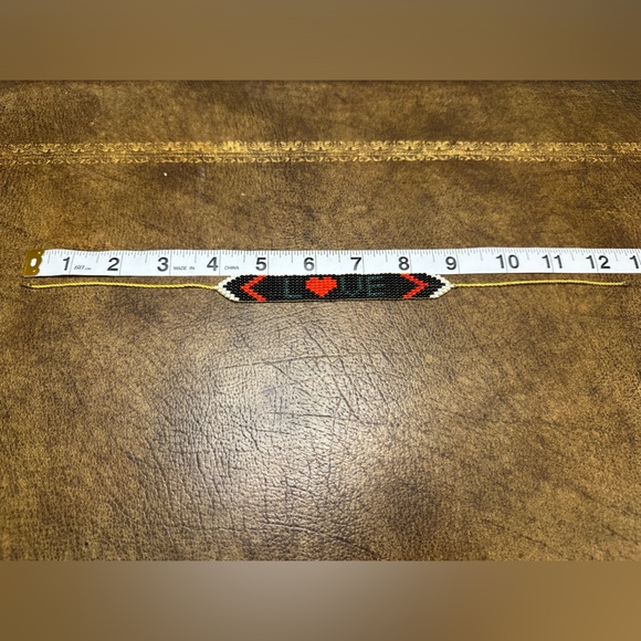 3/$33 Handmade “LOVE” Bead Bracelet from Colombia by the Emberá People’s. - Picture 3 of 4